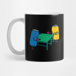 Beer Cans Playing Beer Pong Funny Graphic Design Mug
